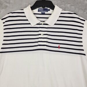 Polo‎ by Ralph Lauren Polo Shirt Men's Size XL Striped Short Sleeve 100% Cotton